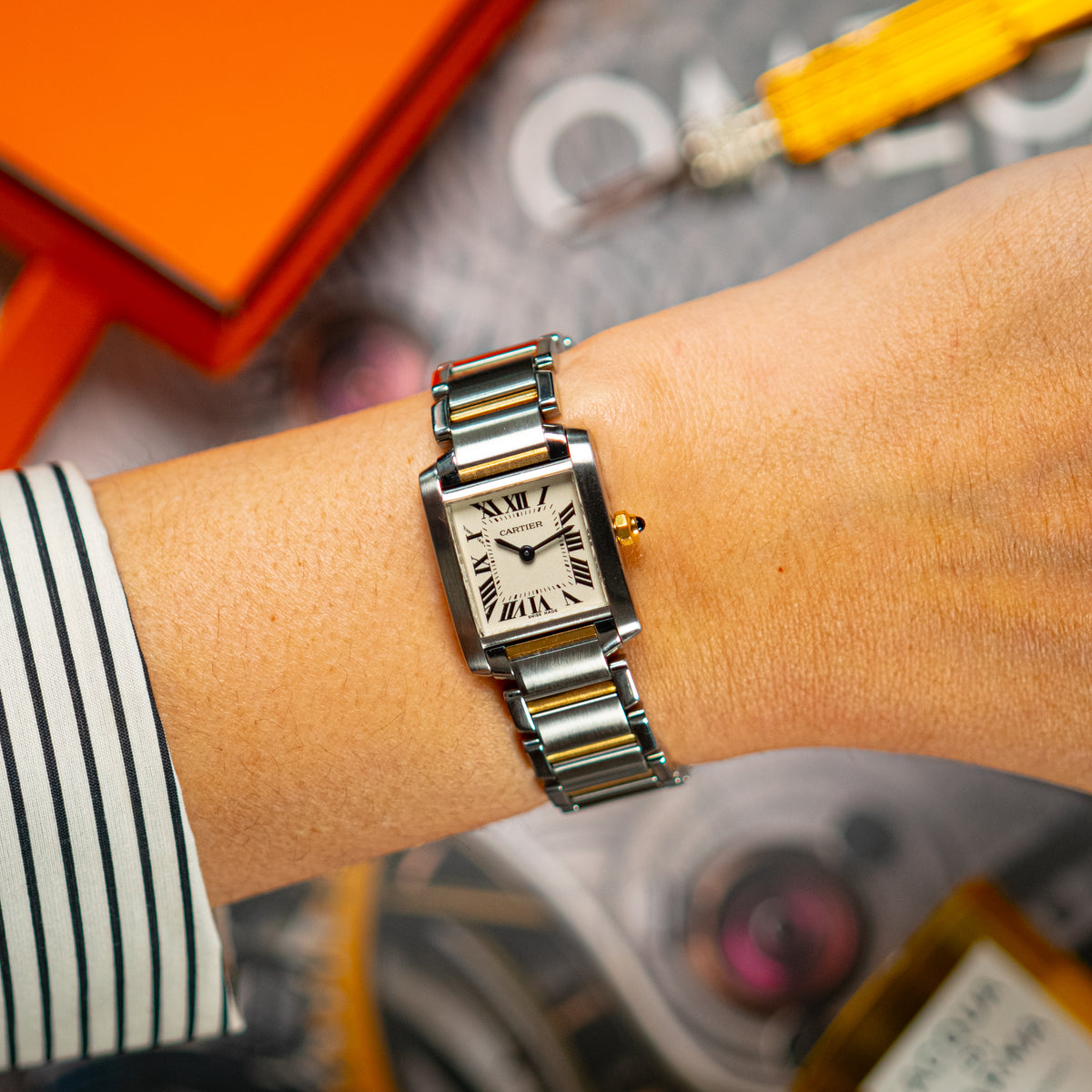 Cartier Tank Française Small Two-Tone Silver Dial 20mm