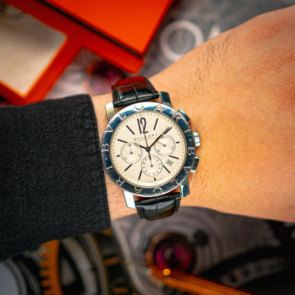Bulgari Bulgari Bulgari Chronograph Silver Dial 42mm