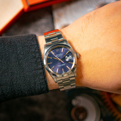 Rolex Oyster Perpetual Date 1500 Blue Dial 34mm