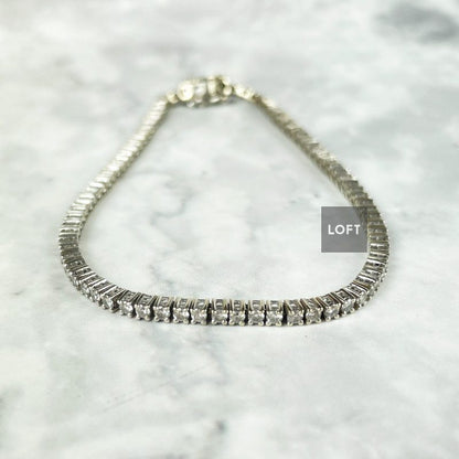 Stefan Tenis oro blanco y diamante