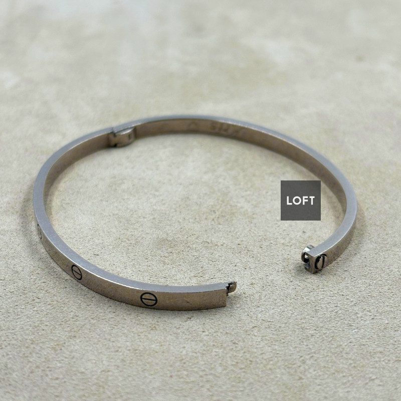 Esclava Cartier LOVE Small Oro Blanco