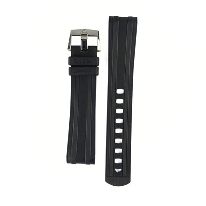 Correa Omega Diver 300 Caucho negro con Hebilla