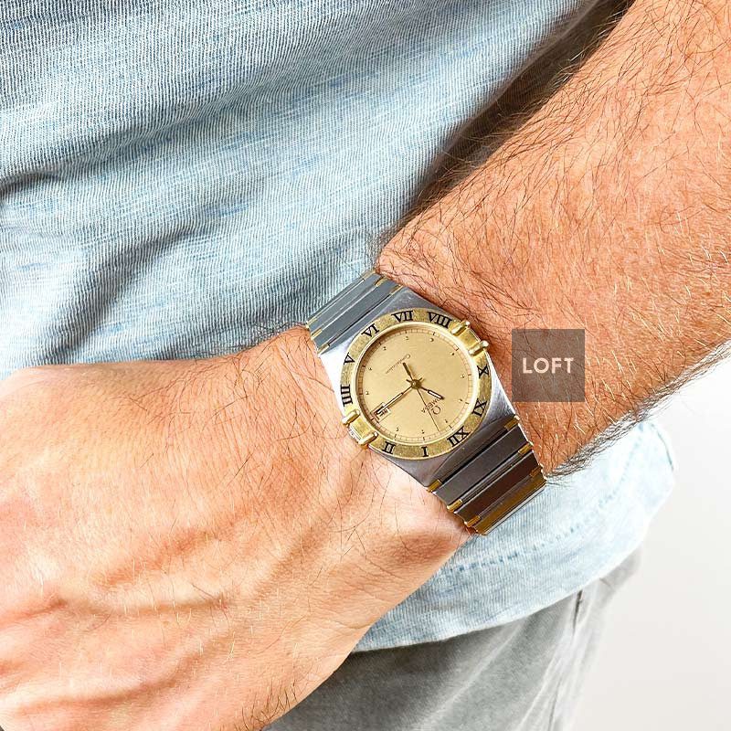Omega Constellation Unisex Acero y Oro 32 mm 07