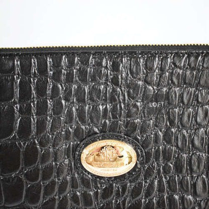 Roberto Cavalli Clutch Grande Cuero Negro