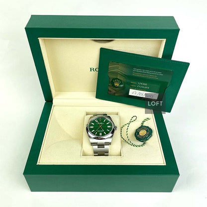 Rolex Oyster Perpetual Dial Verde 41 mm