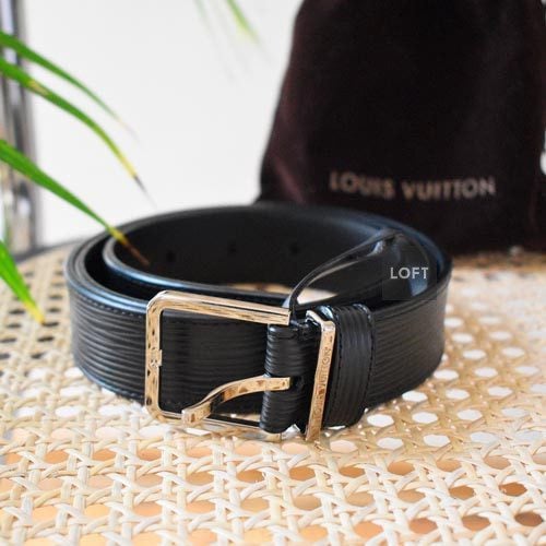 LOUIS VUITTON エピブラックベルト Louis Vuitton Epi Leather Black Men's Belt – LOFT