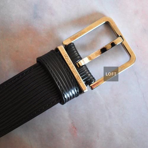 LOUIS VUITTON エピブラックベルト Louis Vuitton Epi Leather Black Men's Belt – LOFT