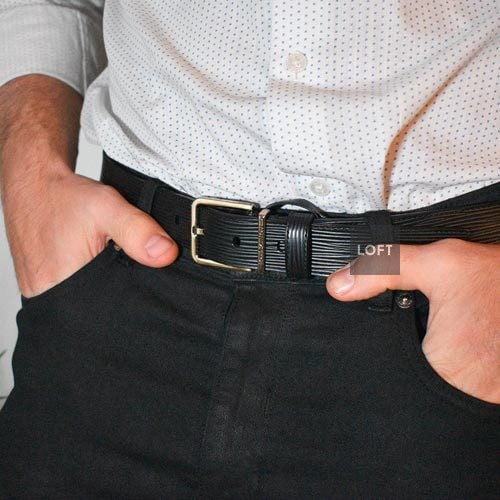 LOUIS VUITTON エピブラックベルト Louis Vuitton Epi Leather Black Men's Belt – LOFT