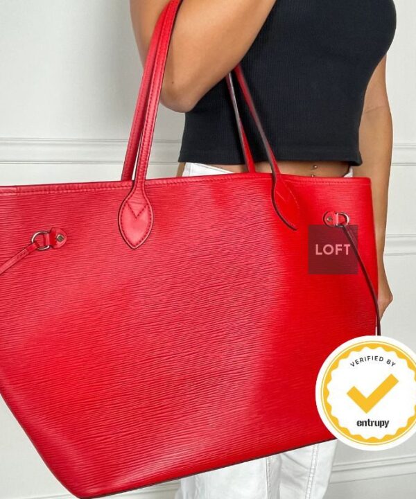 Louis Vuitton Neverfull MM Epi Cuero Roja