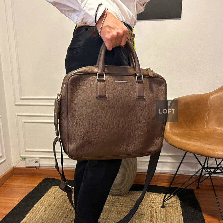 Ermenegildo Zegna Maletín Cuero Café